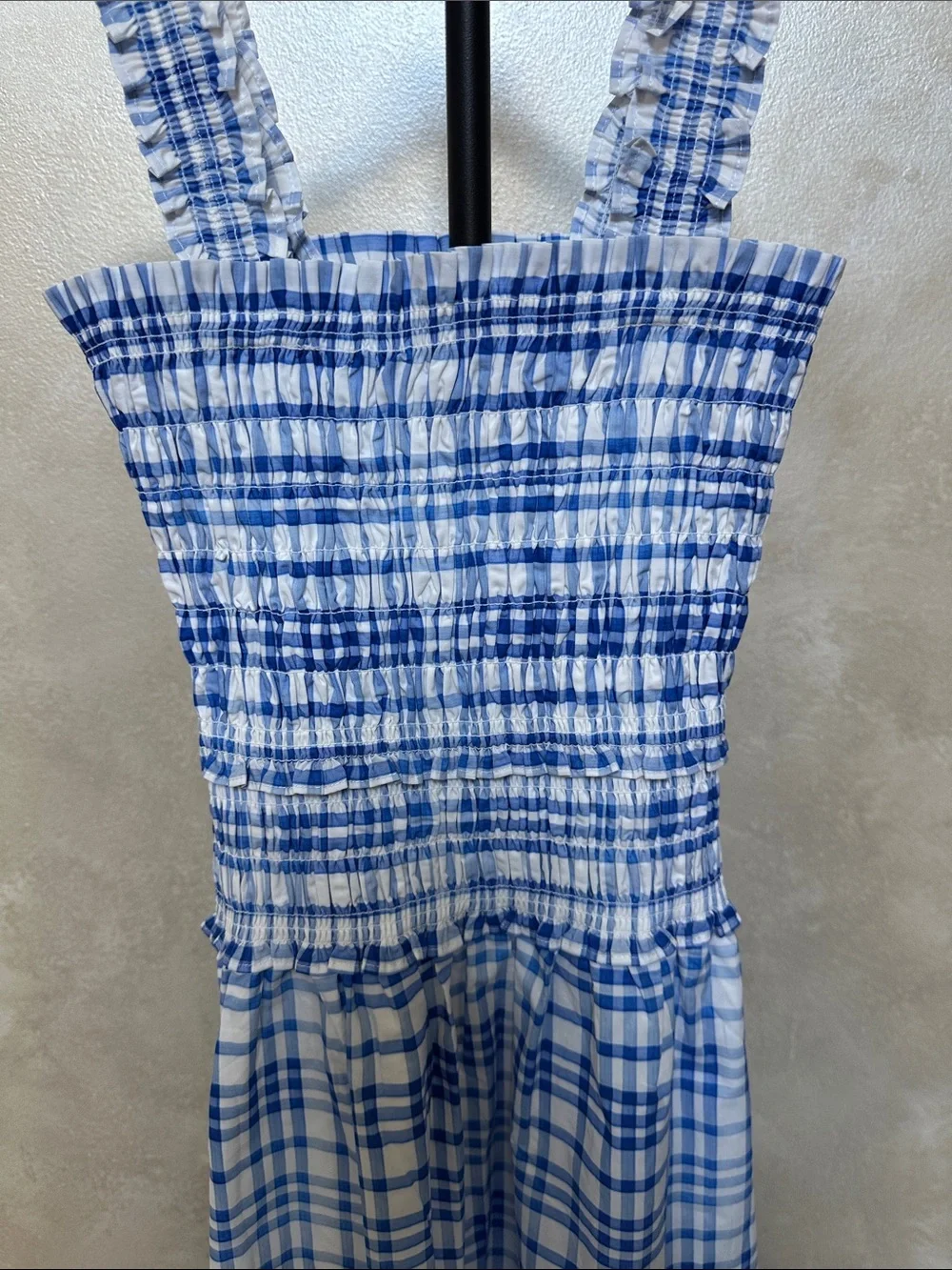 Hill House Home Azalea Maxi Nap Dress Blue Watercolor Gingham XXS - Picture 4 of 14